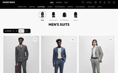 HUGO BOSS website screenshot