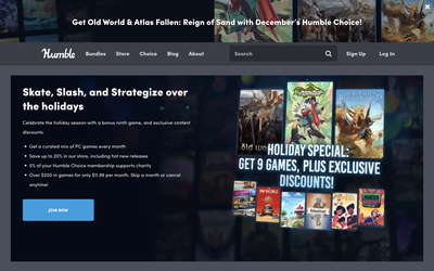 Humble Bundle website screenshot