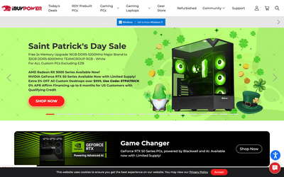 iBUYPOWER website screenshot