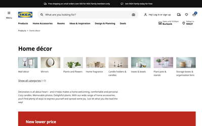 IKEA website screenshot