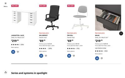 IKEA website screenshot