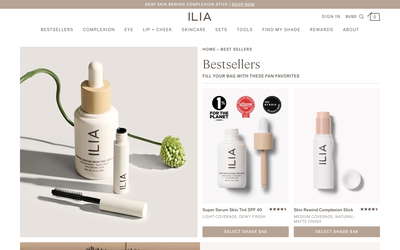 ILIA Beauty website screenshot