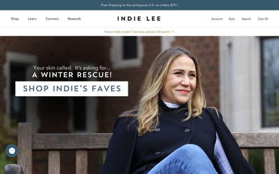Indie Lee website screenshot