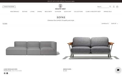 Industry West website screenshot