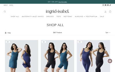 Ingrid + Isabel website screenshot
