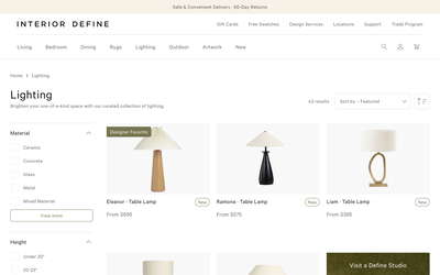 Interior Define website screenshot