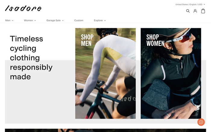 Isadore Apparel screenshot