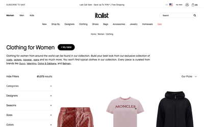 italist website screenshot