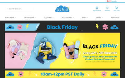 Jan & Jul website screenshot