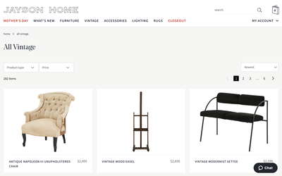 Jayson Home website screenshot