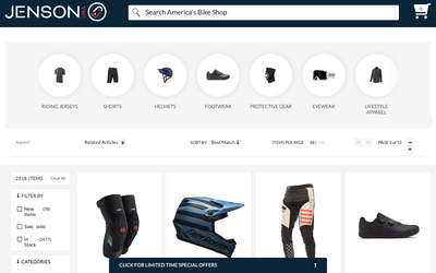 Jenson USA website screenshot