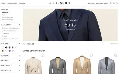 J.Hilburn website screenshot