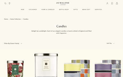 Jo Malone London website screenshot