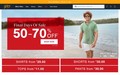 Johnny Bigg website screenshot