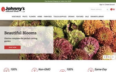 Johnny's Selected Seeds website screenshot
