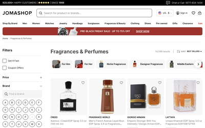 Jomashop website screenshot