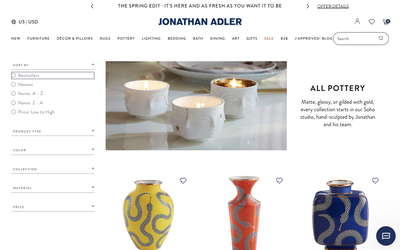 Jonathan Adler website screenshot