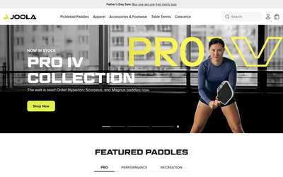 JOOLA website screenshot