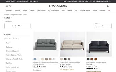 Joss & Main website screenshot