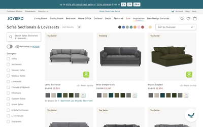 Joybird website screenshot