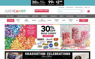 Just Candy website screenshot