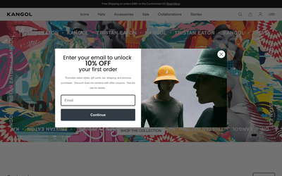 Kangol website screenshot