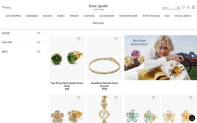 kate spade new york website screenshot
