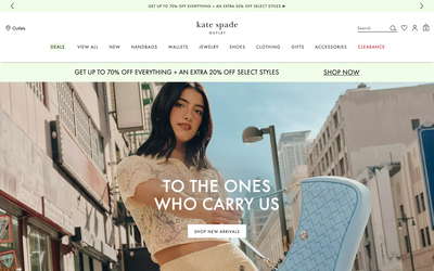 Kate Spade Outlet website screenshot