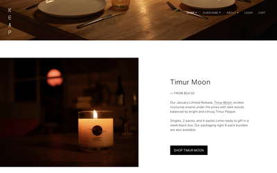 Keap website screenshot