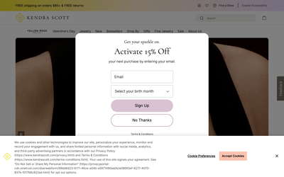 Kendra Scott website screenshot