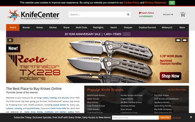 KnifeCenter website screenshot
