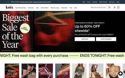 Knix website screenshot