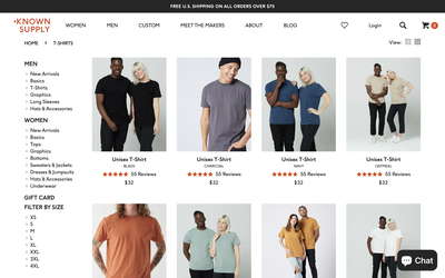 KNOWN SUPPLY website screenshot