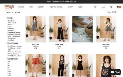 KNOWN SUPPLY website screenshot