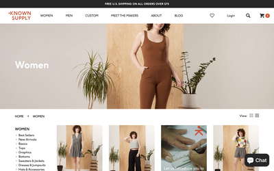 KNOWN SUPPLY website screenshot