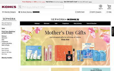 Kohl's website screenshot