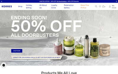 KORRES website screenshot