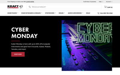 Kraft Music website screenshot