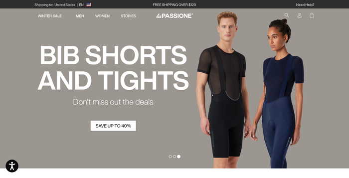 La Passione Cycling Couture screenshot