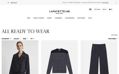Lafayette 148 New York website screenshot