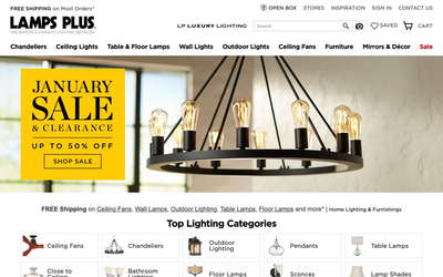 Lamps Plus website screenshot