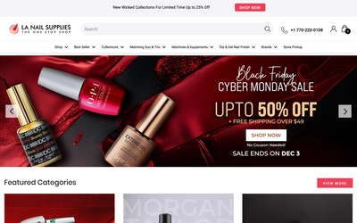 lanails website screenshot
