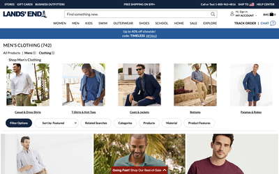 Lands' End website screenshot