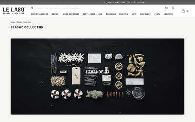 Le Labo website screenshot