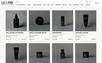 Le Labo website screenshot