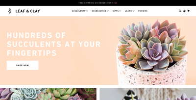 Leaf & Clay website screenshot