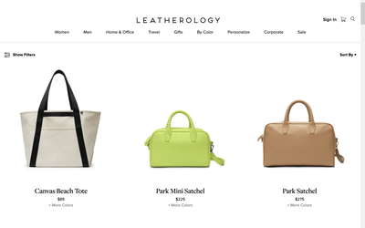 Leatherology website screenshot