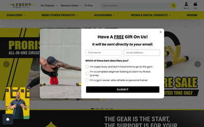 Lebert Fitness website screenshot