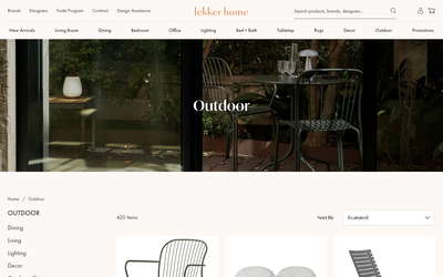Lekker Home website screenshot