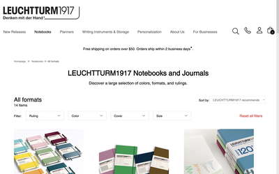Leuchtturm1917 website screenshot